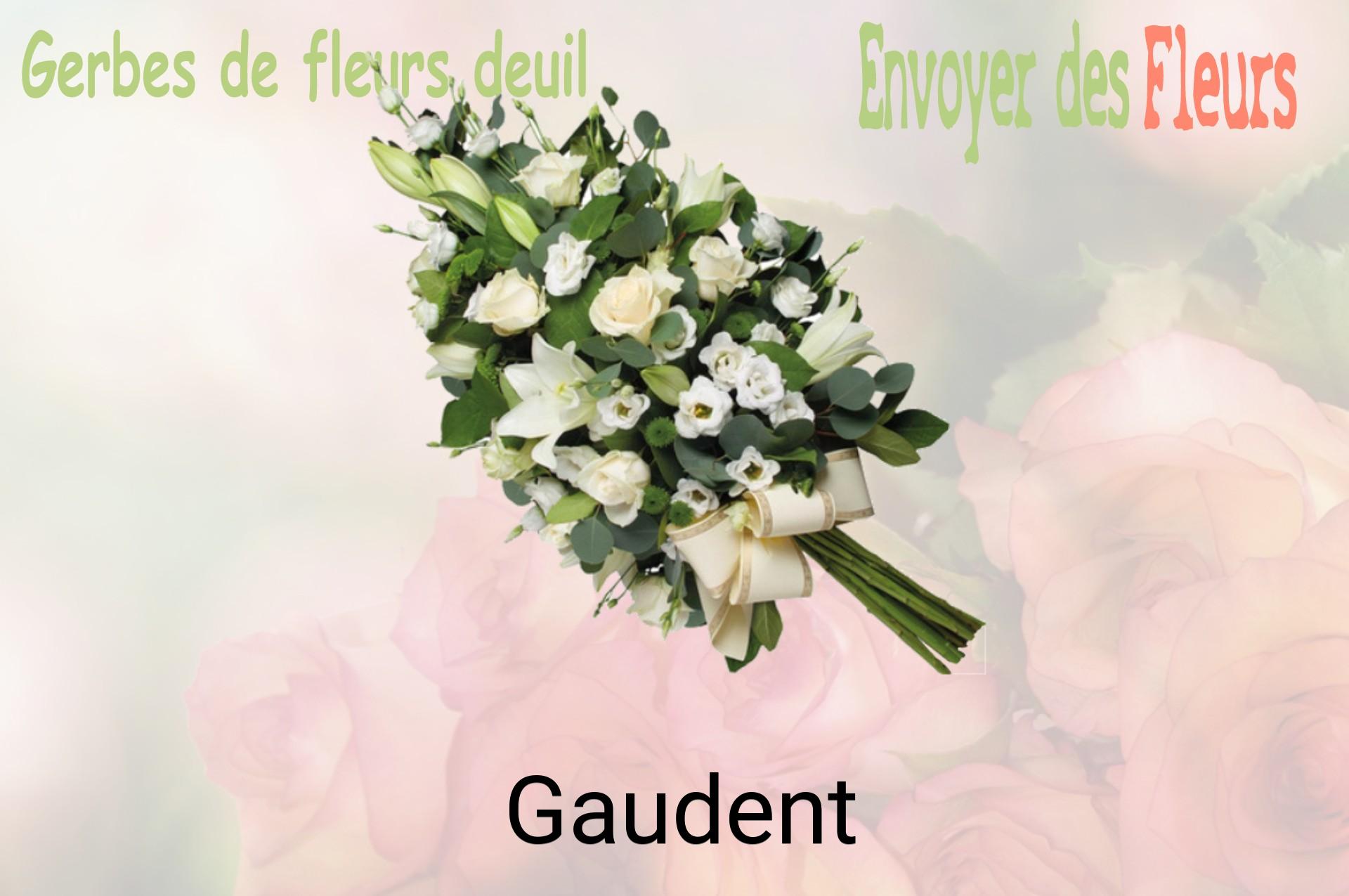 Gerbe de fleurs de deuil livrée à Gaudent